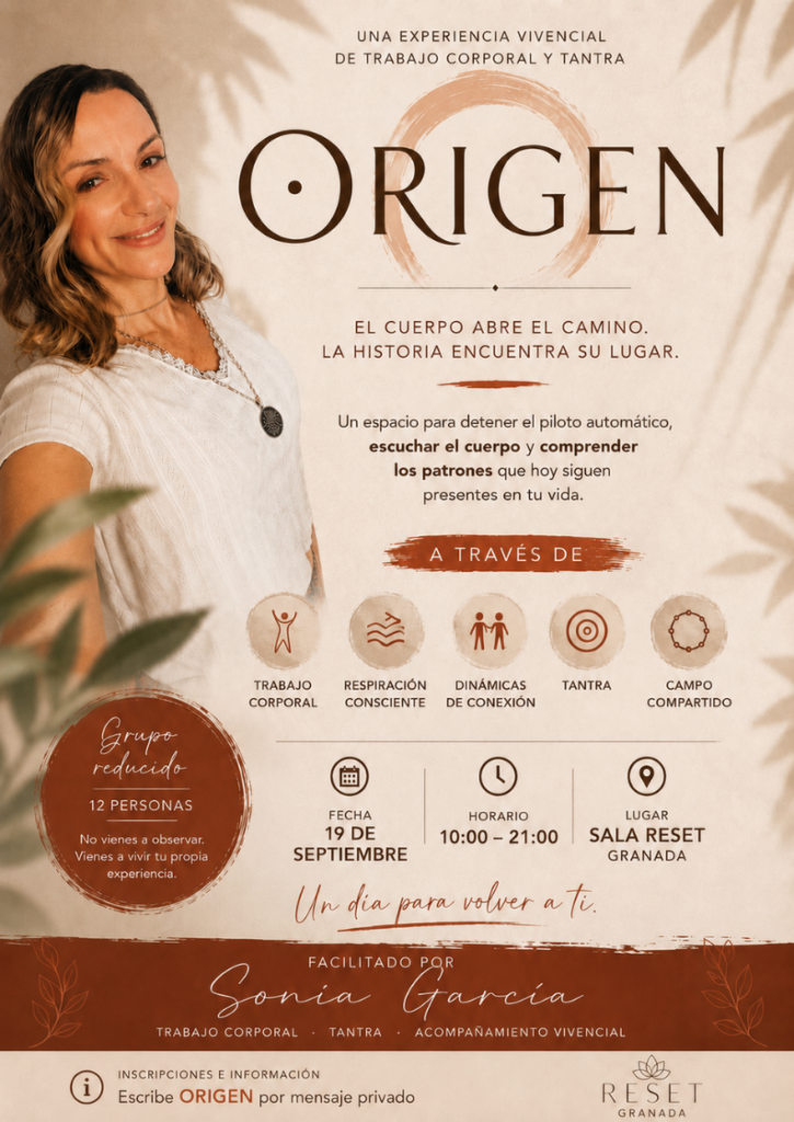 ORIGEN El cuerpo abre el camino. La historia encuentra su lugar. Una experiencia de conexión corporal y exploración del sistema familiar para comprender cómo tu historia sigue viviendo en tu prese