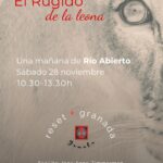 Cartel de El Rugido de la Leona, una mañana de Río Abierto con Jane Anne Zimmerman en Reset Granada, sábado 28 de noviembre, de 10:30 a 13:30.